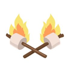 camping crossed smores sticks