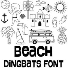 beach dingbats font