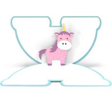 pop up card rainbow unicorn