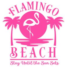 flamingo beach sign
