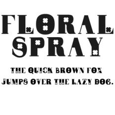 cg floral spray font