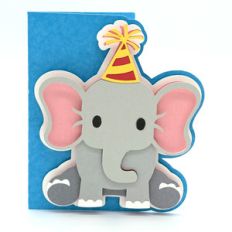 baby elephant birthday card