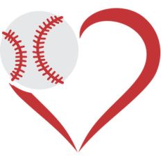 baseball ball and heart