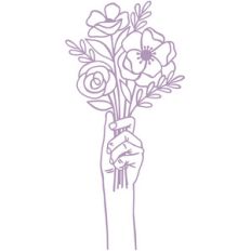 hand holding flowers