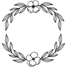 laurel wreath flowers and leaves