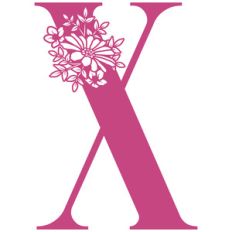 x flower letter