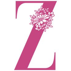 z flower letter