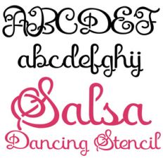 pn salsa dancing stencil