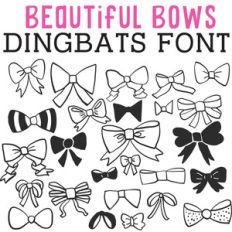 cg beautiful bows dingbats