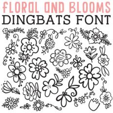cg floral and blooms dingbats