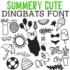 cg summery cute dingbats