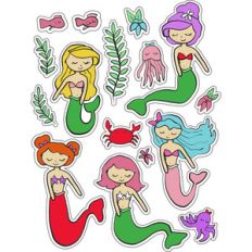 ml mermaids underwater stickers