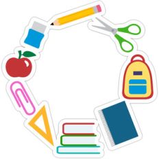 back to school circle frame