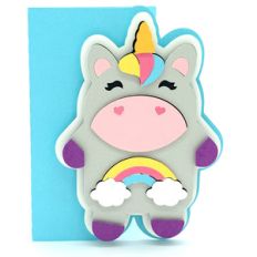 unicorn and rainbow card