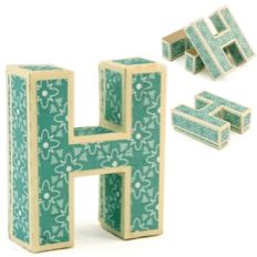 3d h letter box