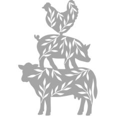 stacked farm animals