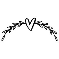 wreath with hearts and laurel leaves