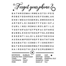 forgot your phone - bathroom word search game