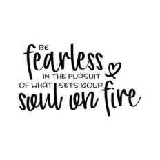 be fearless in the pursuit