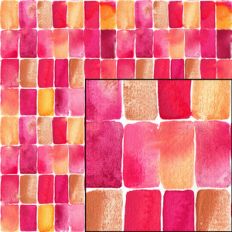 pink yellow watercolor geometric seamless pattern