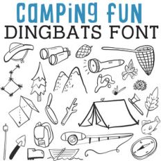 cg camping fun dingbats