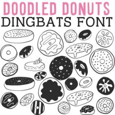 cg doodled donuts dingbats