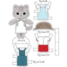 little friends paper set boy kitty