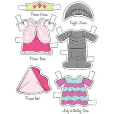little friends paper set kitty princess and knight