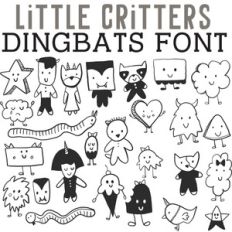 cg little critters dingbats