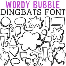 cg wordy bubble dingbats