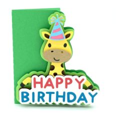 happy birthday giraffe card