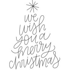we wish you christmas tree sketch