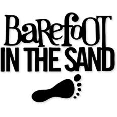 barefoot in the sand