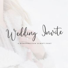 wedding invite font