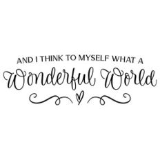 what a wonderful world