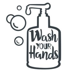 wash your hands bathroom phrase