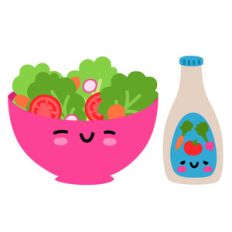 kawaii salad bowl
