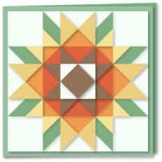 sunflower quilt block 6x6 card