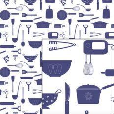 kitchen cooking seamless repeat pattern