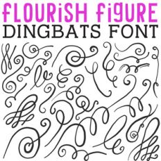 cg flourish figures dingbats