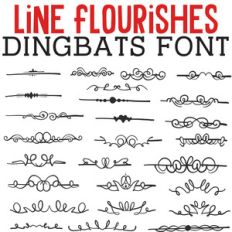 cg line flourishes dingbats