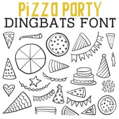 cg pizza party dingbats