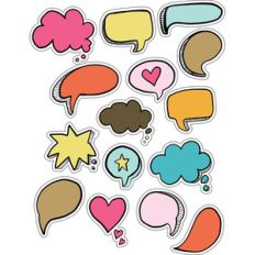 ml colorful word bubbles stickers