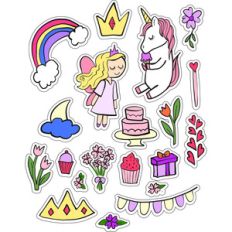 ml princess and unicorn stickers