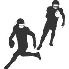 football players silhouette