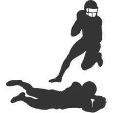 football players silhouette