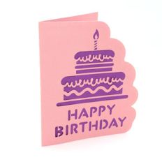 happy birthday cake card