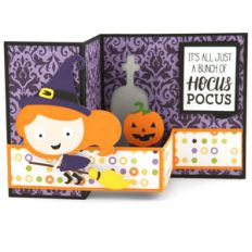 pop up box card halloween witch