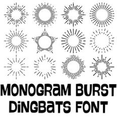 monogram burst dingbats font