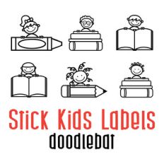 stick kid labels doodlebat